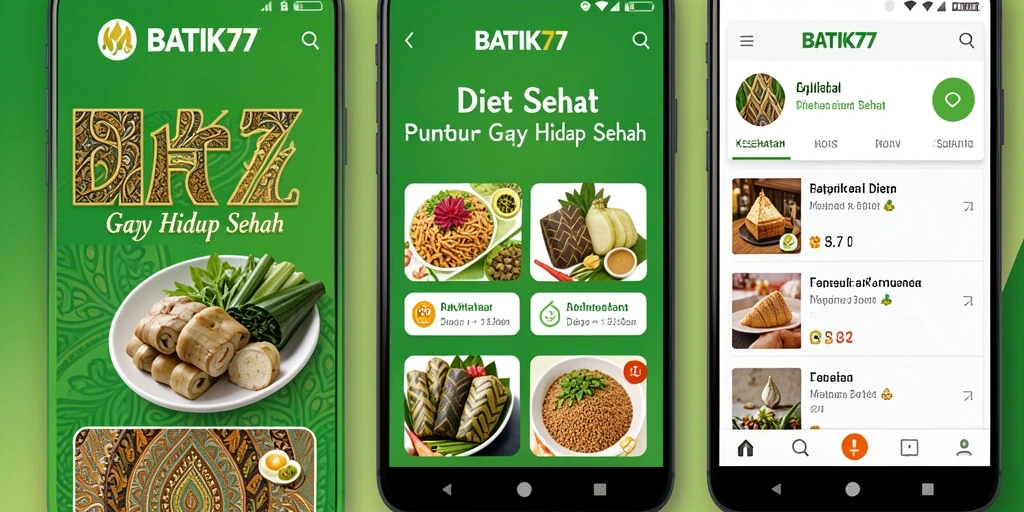 Tampilan antarmuka intuitif BATIK77 untuk program Diet Sehat.