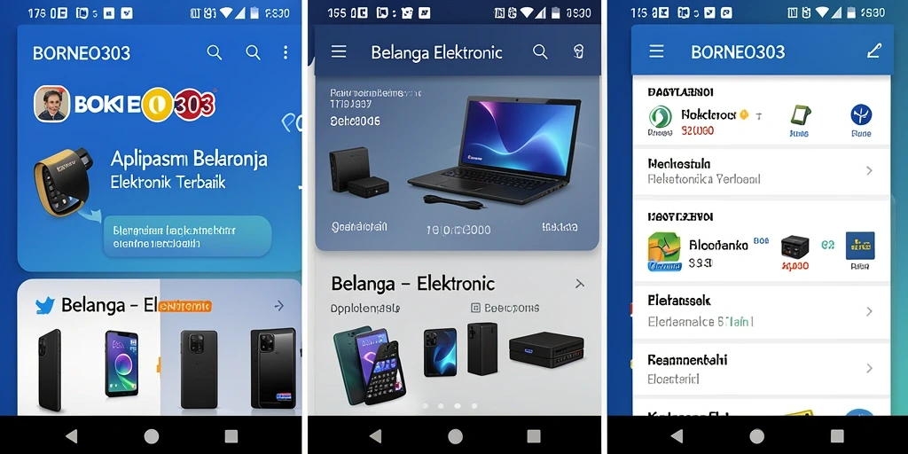 Tampilan antarmuka aplikasi BORNEO303 yang modern dan fungsional.
