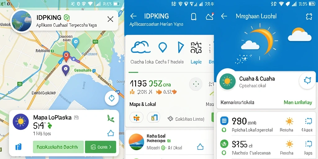 Tampilan antarmuka utama aplikasi Cuaca Lokal IDPKING yang informatif.
