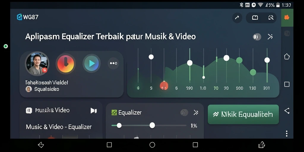 Antarmuka aplikasi Equalizer WG87 yang menarik dan mudah digunakan.